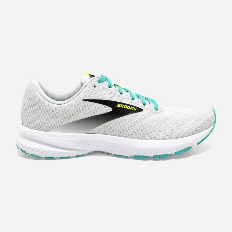 Brooks Launch 7 Womens Road Running Shoes - White/Nightlife/Atlantis - Philippines (140689MIF)